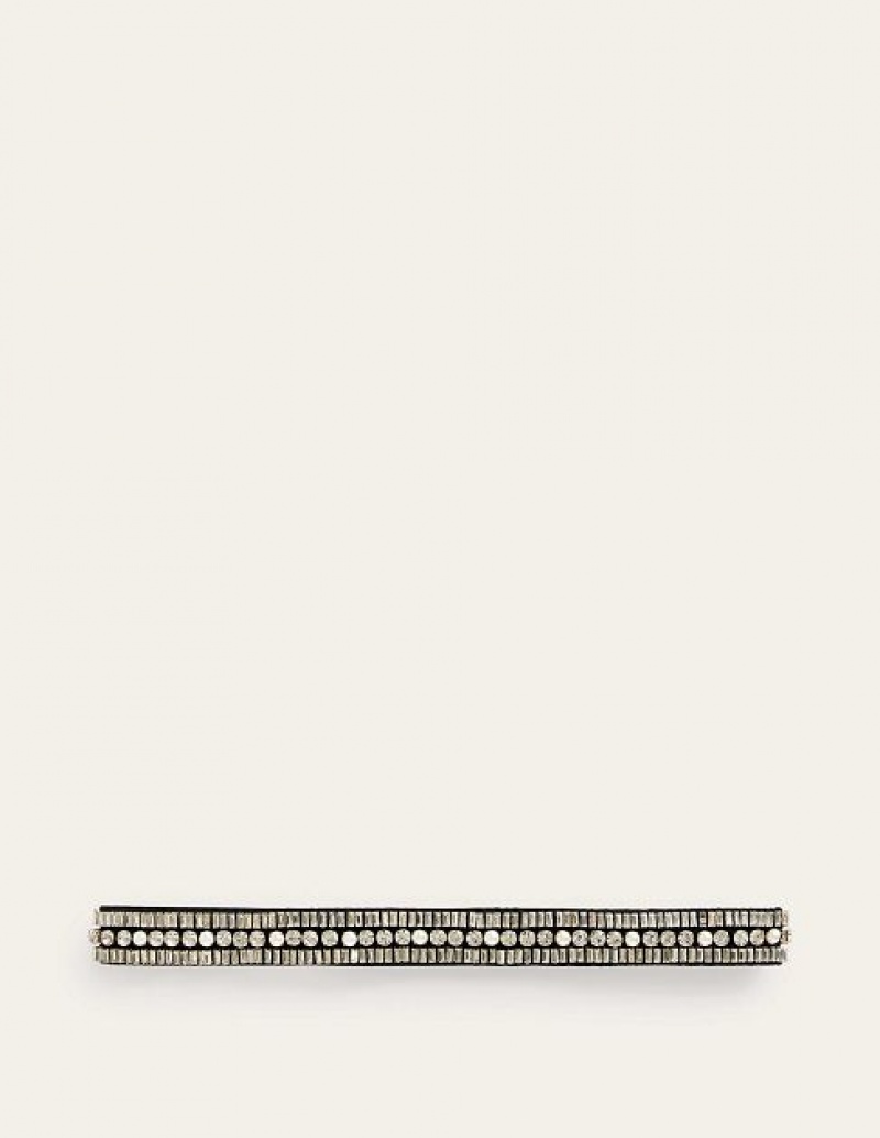 Silver Women\'s Boden Embellished Headband | 81753RXBG