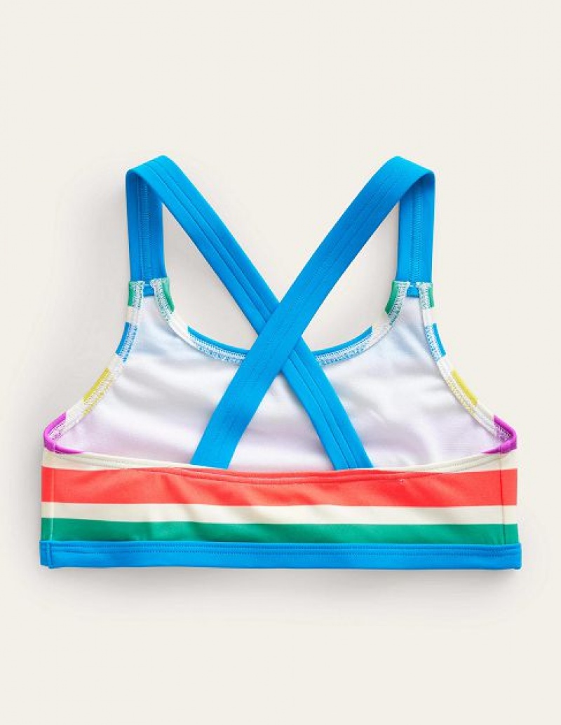 Stripes Kids' Boden Cross Back Bikini Top | 51930TPBC