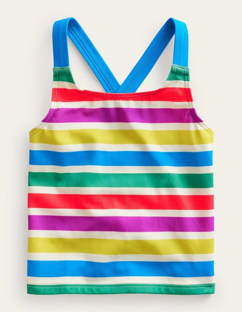 Stripes Kids\' Boden Cross Back Tanks | 04126BANC