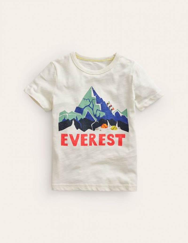 White Blue Kids' Boden Everest T-Shirt | 62985OKUC