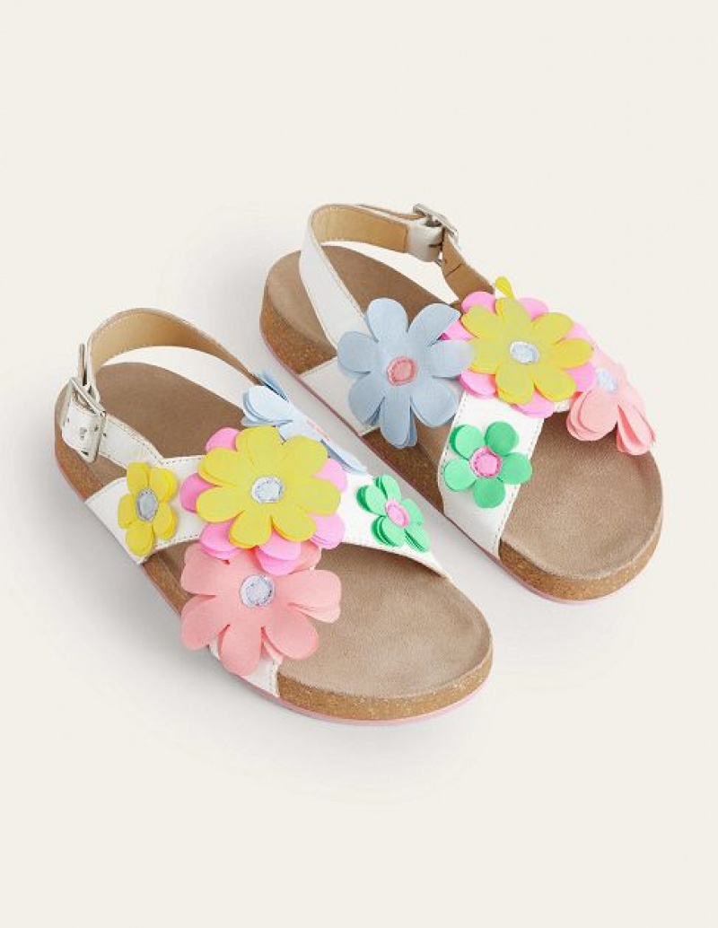 White Kids' Boden Crossover Sandals | 92358LFWK