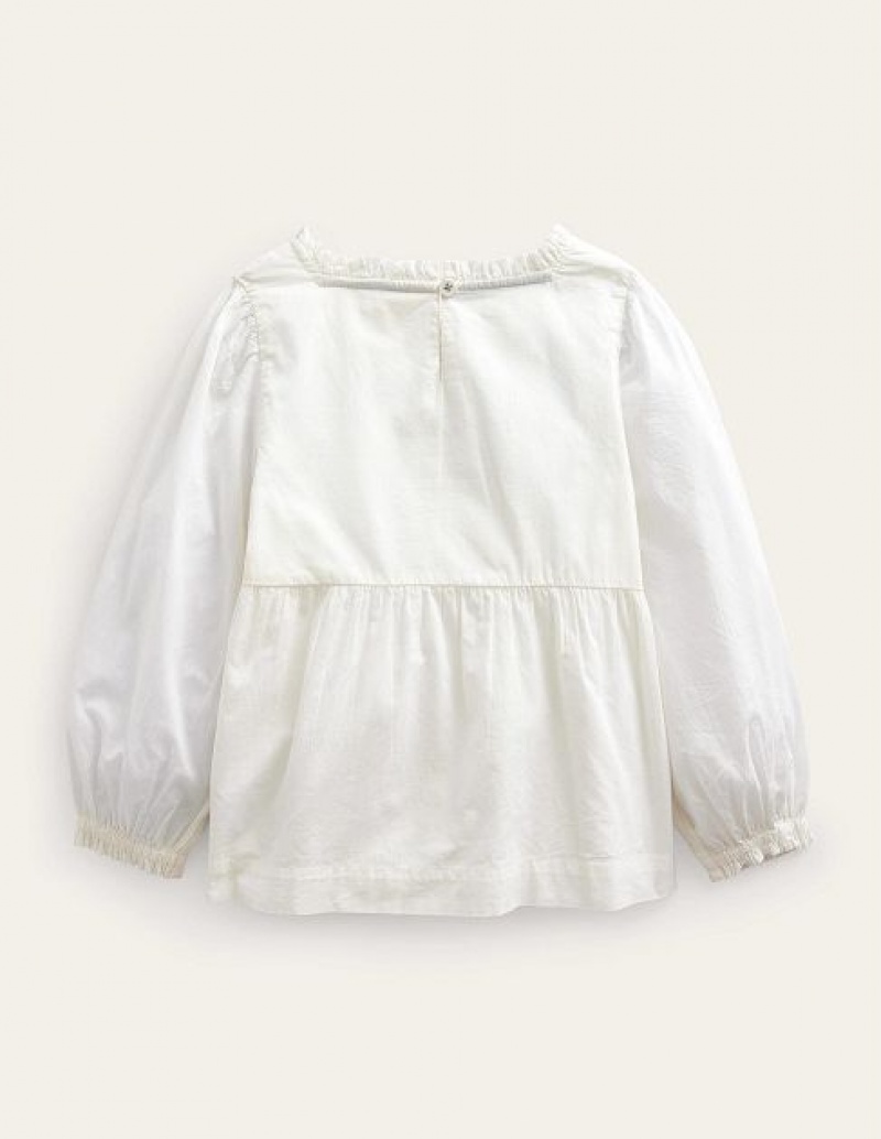 White Kids' Boden Pretty Lace Blouse | 62048KIHD