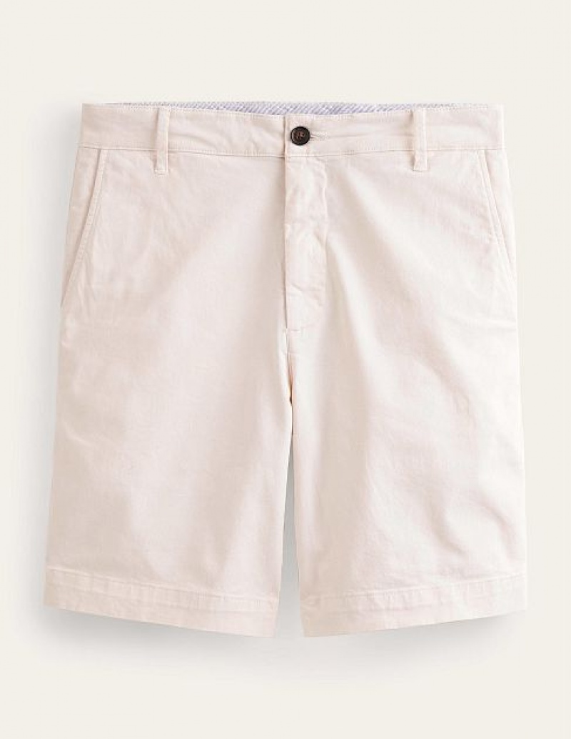 White Men\'s Boden Laundered Chino Shorts | 78930ZWIQ