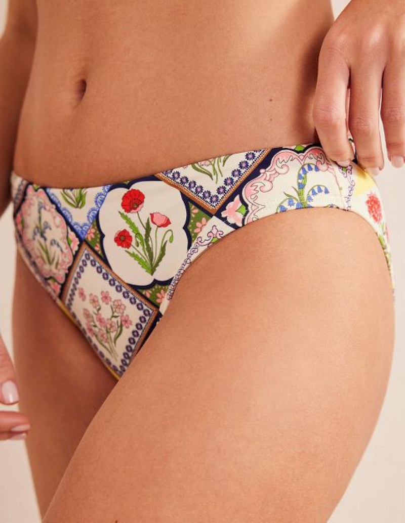 White Women's Boden Classic Bikini Bottoms | 96274AOST