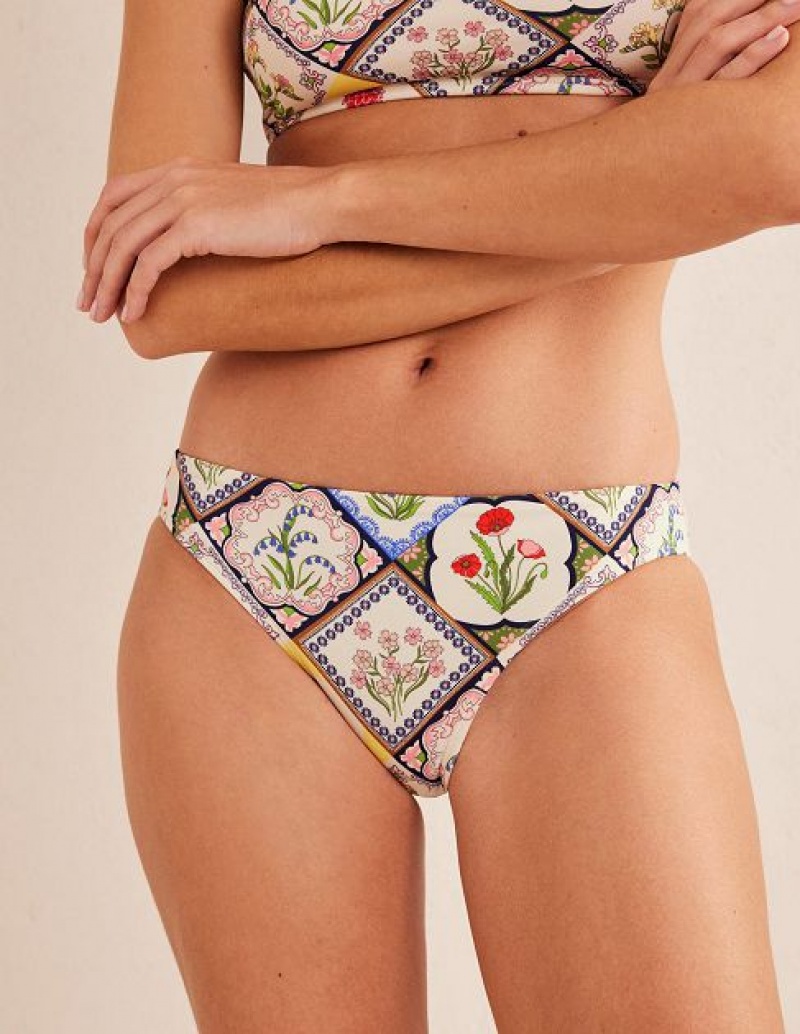 White Women's Boden Classic Bikini Bottoms | 96274AOST