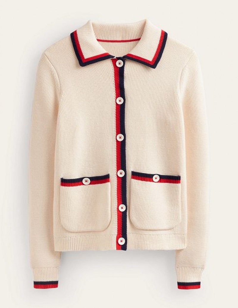 White Women's Boden Emily Wool Blend Cardigan | 39674HSNQ