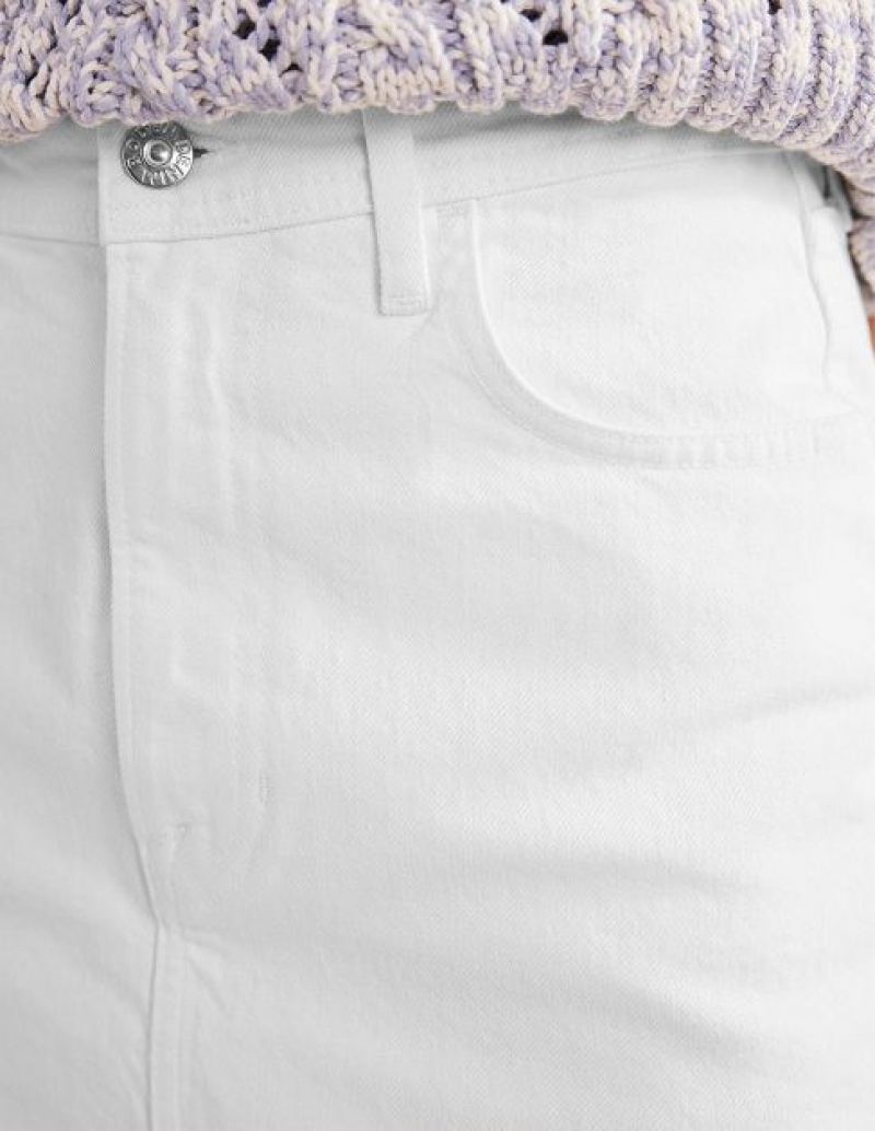 White Women's Boden Nell Denim Skirts | 12067FPMQ