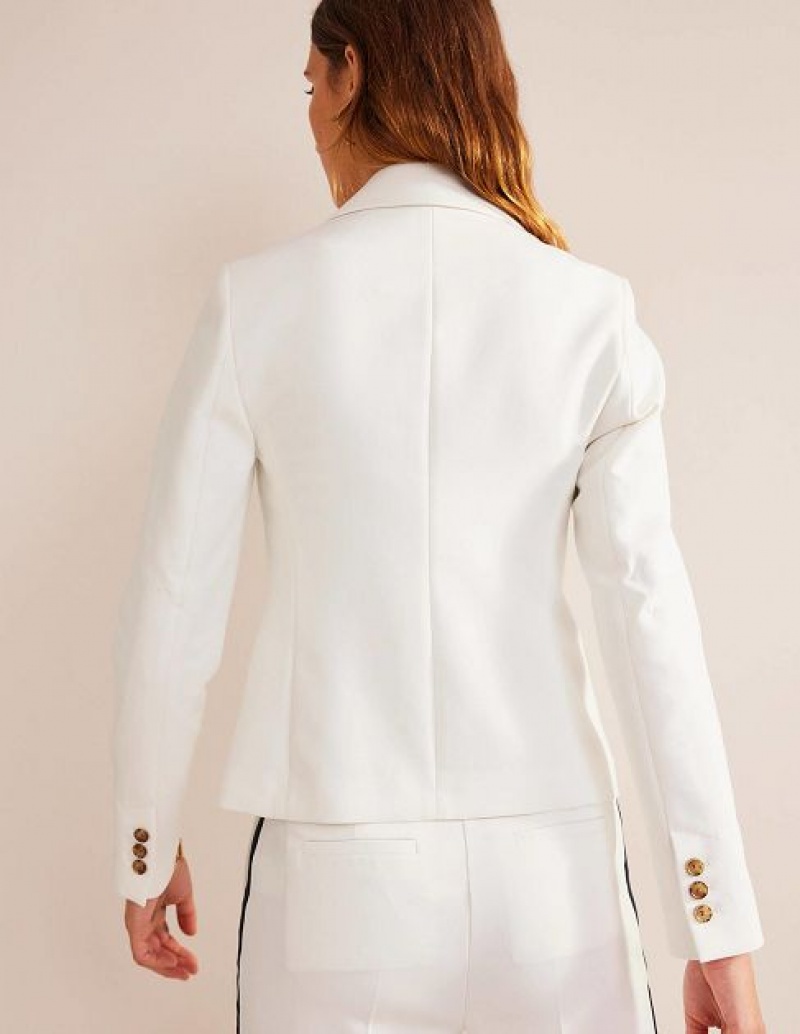 White Women's Boden The Canonbury Tailored Blazers | 81540IBAS