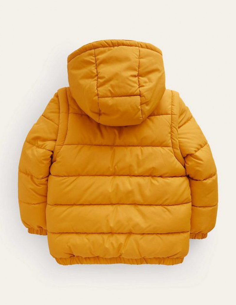 yellow Kids' Boden 2-in-1 Padded Coats | 59167APET