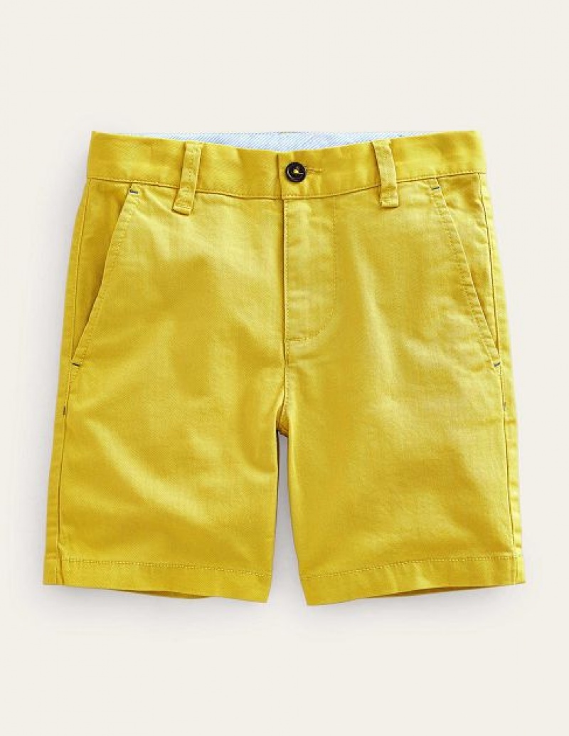 yellow Kids' Boden Authentic Wash Chino Shorts | 02769SAOU