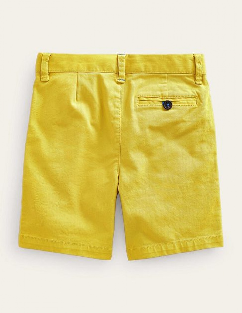 yellow Kids' Boden Authentic Wash Chino Shorts | 02769SAOU