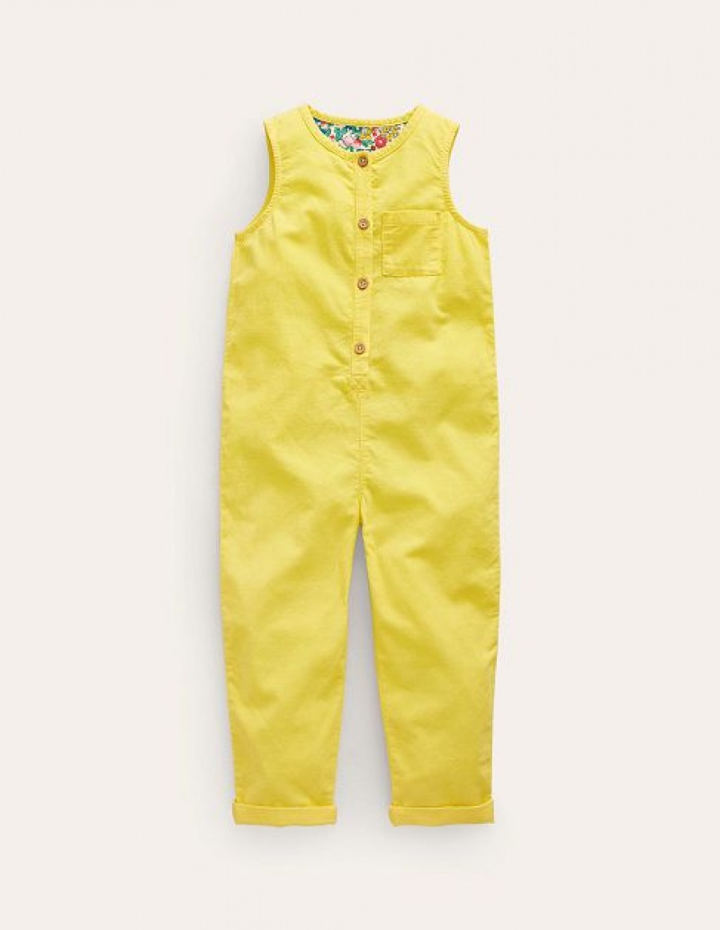 yellow Kids\' Boden Cord Jumpsuit | 02957WFQX