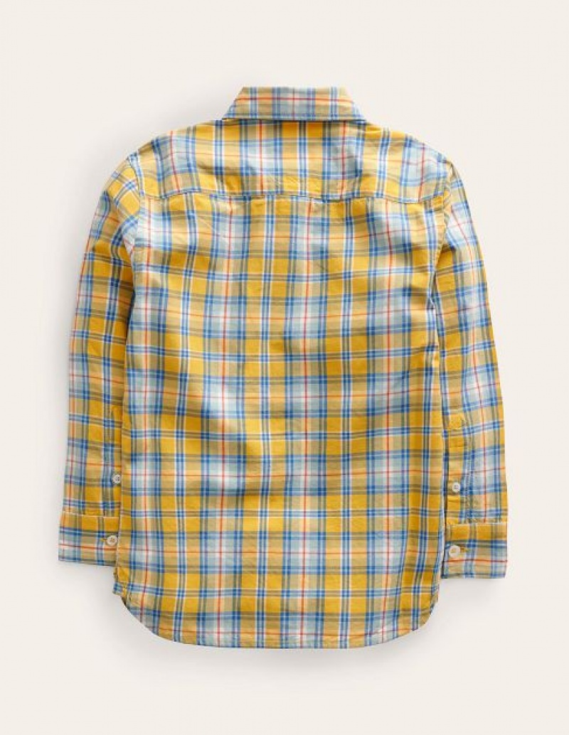 yellow Kids' Boden Laundered Shirts | 84159RVLX