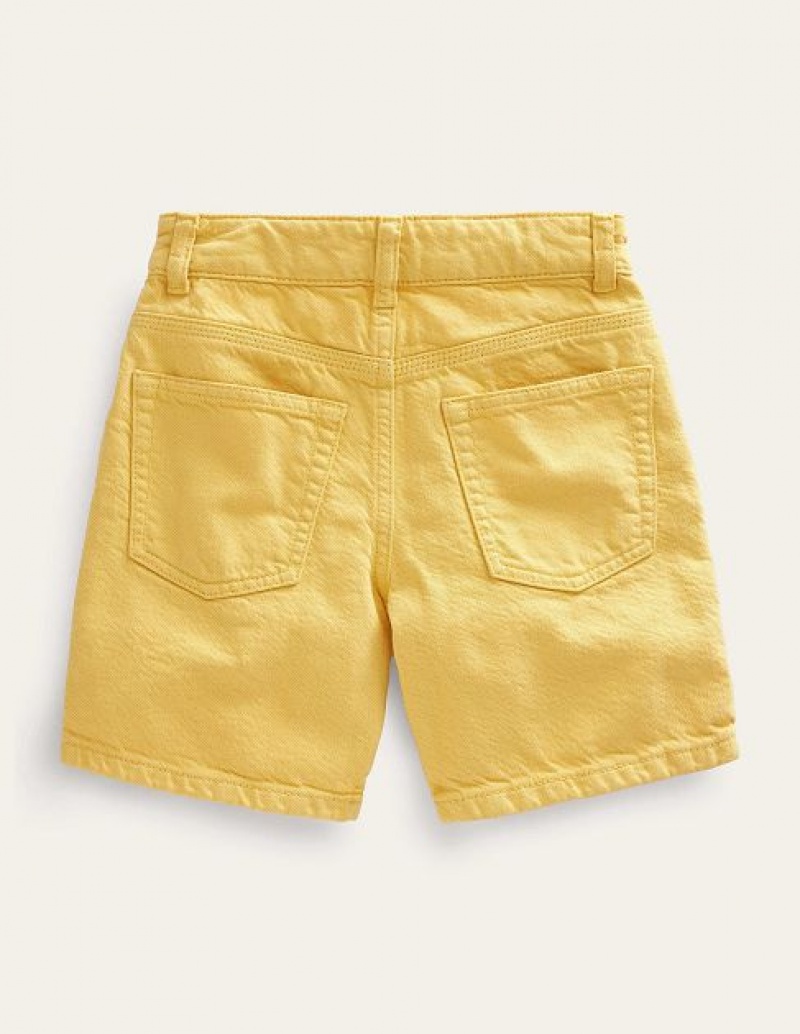 yellow Kids' Boden Relaxed Denim Shorts | 15820ONJU