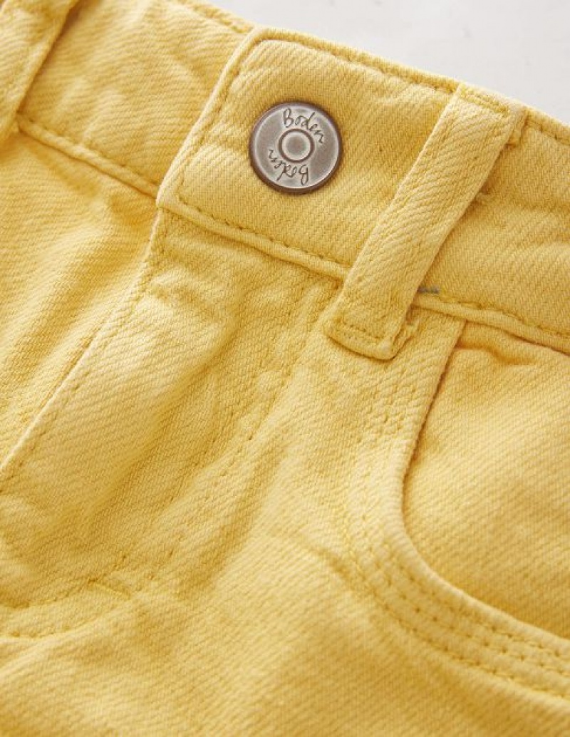 yellow Kids' Boden Relaxed Denim Shorts | 15820ONJU