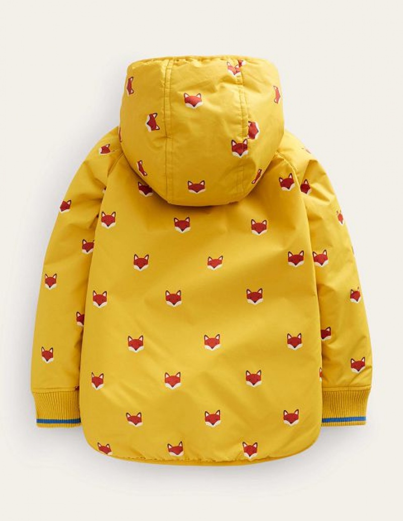 yellow Kids' Boden Sherpa Lined Anorak Jackets | 59862SYLO