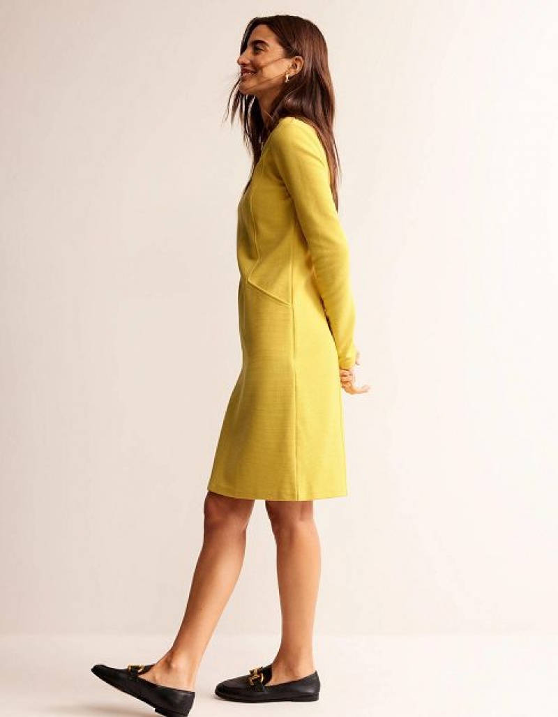 yellow Women's Boden Ellen Ottoman Dress | 92185EHYL