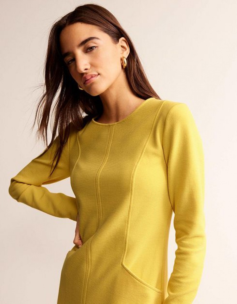 yellow Women's Boden Ellen Ottoman Dress | 92185EHYL