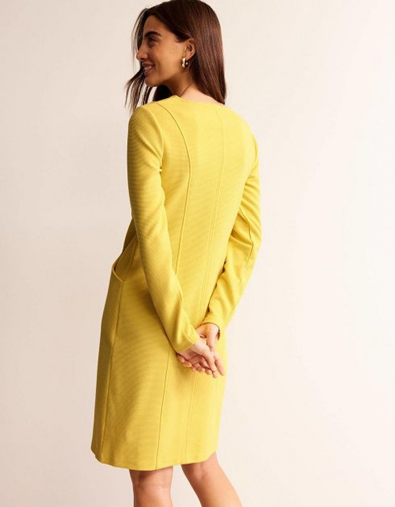 yellow Women's Boden Ellen Ottoman Dress | 92185EHYL