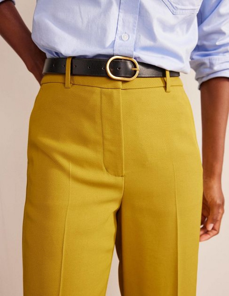 yellow Women's Boden Tailored Tapered Pants | 87230QLIV