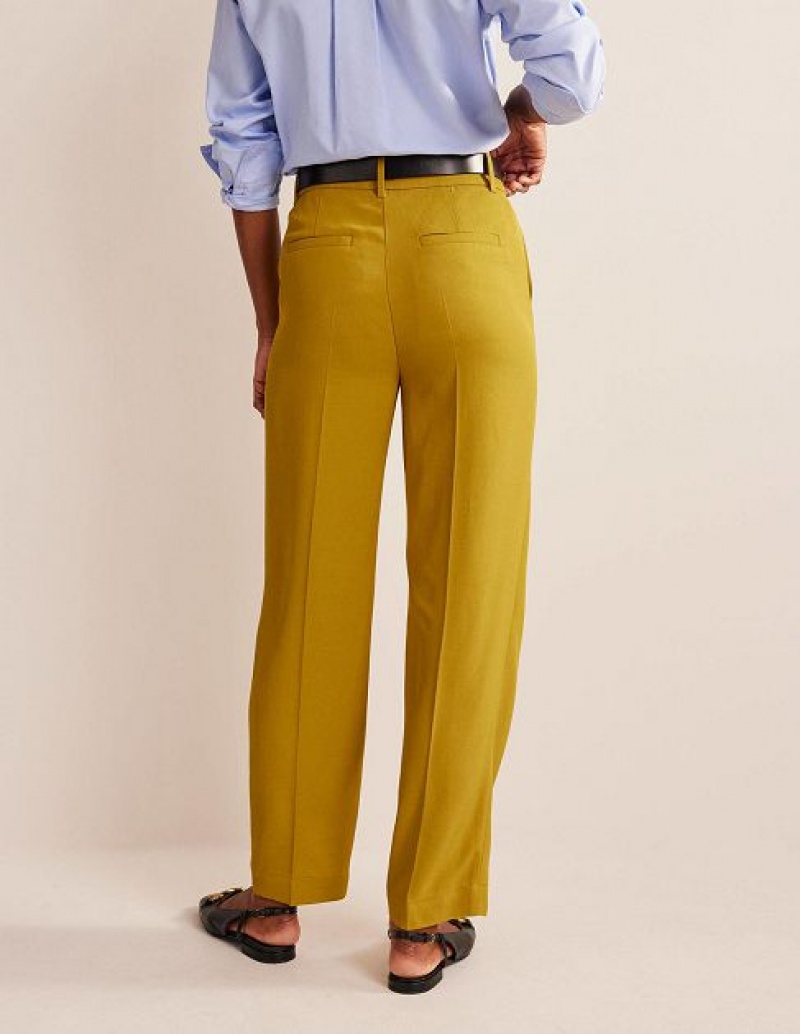 yellow Women's Boden Tailored Tapered Pants | 87230QLIV