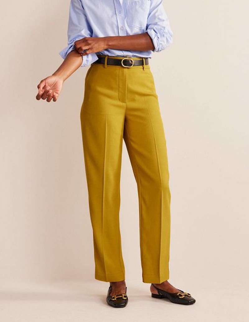 yellow Women's Boden Tailored Tapered Pants | 87230QLIV