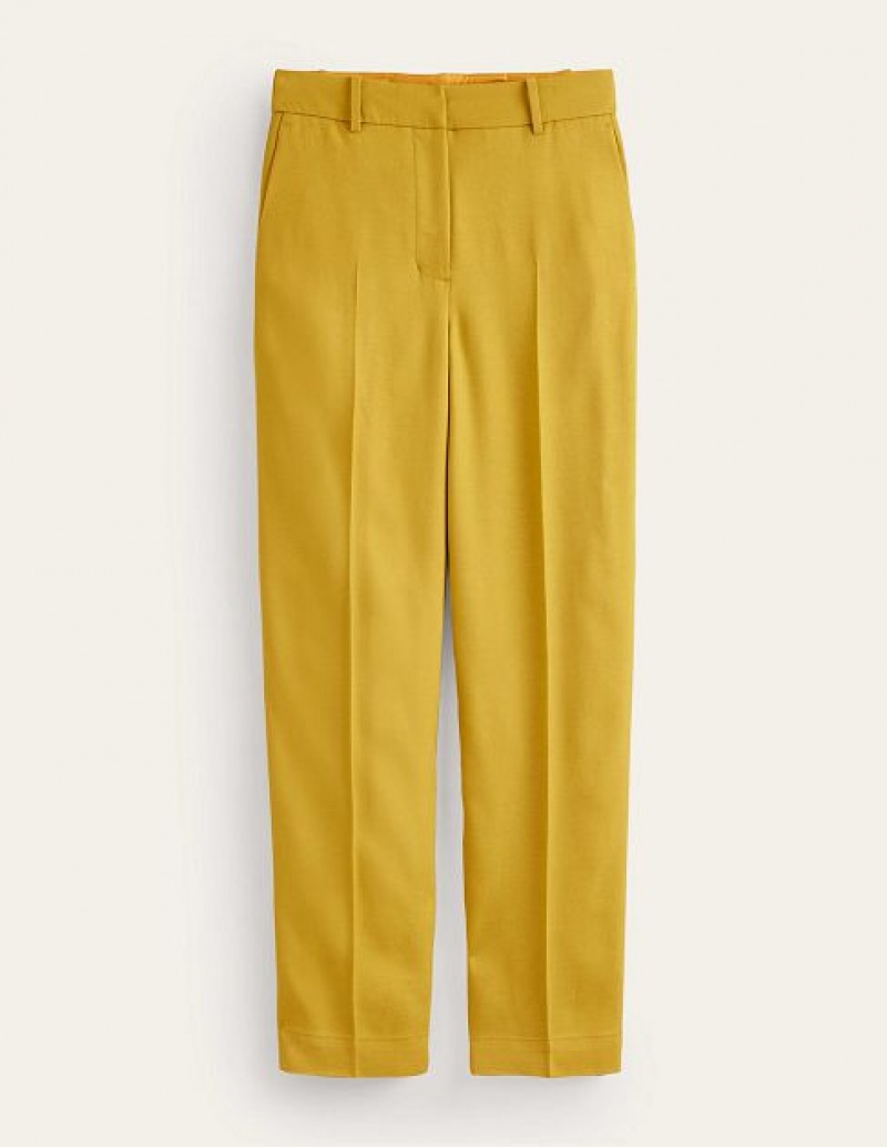 yellow Women's Boden Tailored Tapered Pants | 87230QLIV